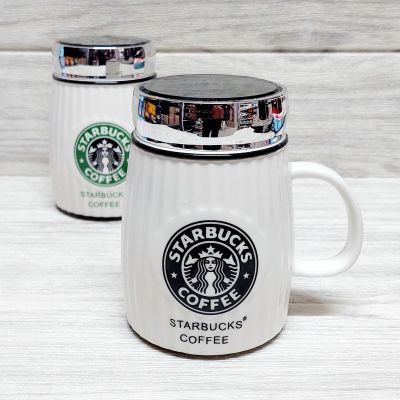 Taza Térmica de Cerámica Baja con Diseño de Starbucks y Detalles Dorados en  CandyCo Tienda Online
