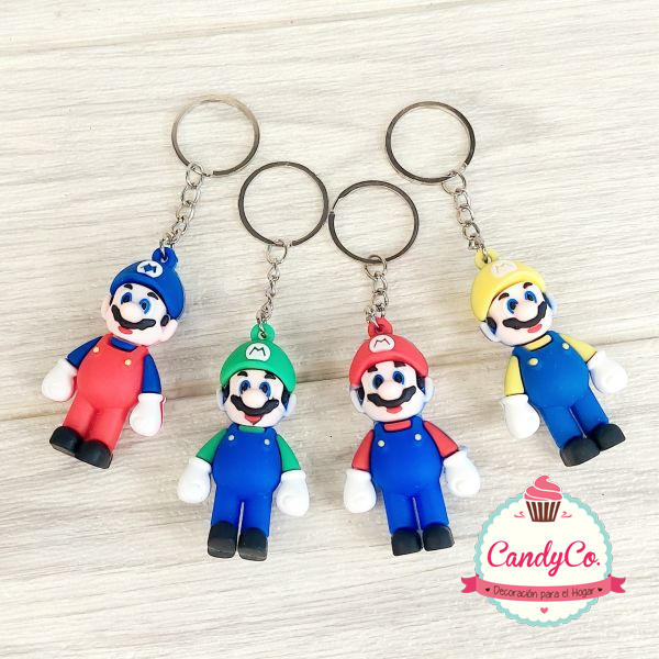 Llavero De Silicona Mario Bros Luigi En Candyco Tienda Online